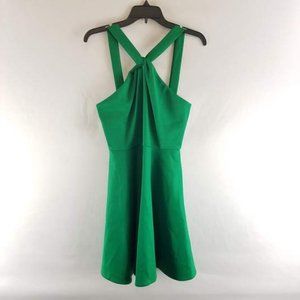 Ted Baker Women''s Freeda twist neck  Green Sleeveless Mini Dress